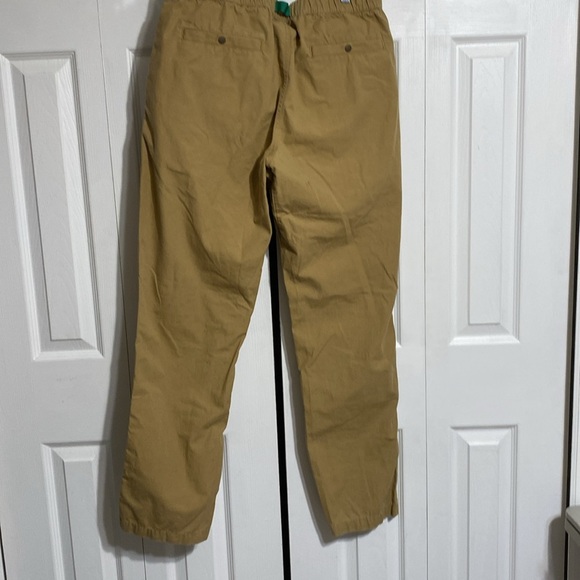 J.CREW Men's cotton tan khaki Brown Belted chino size Medium - Picture 9 of 12